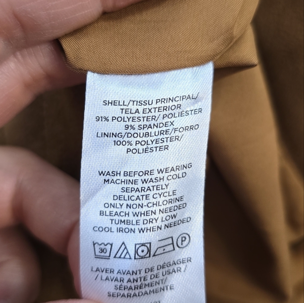 NWT Loft Tan Soft Shell Faux Suede Skirt Size 8 - Picture 2 of 8